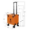 Multifunctional Rolling Makeup Train Case, Multi Layered Makeup Case with Wheels Barber Case, Professional Makeup Train Case Organizer for Hair Stylist Makeup Nail Tech Salon Swivel Wheels ( Gray : Or view 2