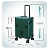 YIORYO Rolling Makeup Train Case Cosmetic Trolley Organized Aluminum Barber Case for Hairstylist Makeup Nail Tech Salon with Keys Swivel Wheels Traveling Cart Trunk (Gray : C) view 2