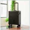 YIORYO Rolling Makeup Train Case Cosmetic Trolley Organized Aluminum Barber Case for Hairstylist Makeup Nail Tech Salon with Keys Swivel Wheels Traveling Cart Trunk (Gray : C) view 3