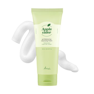 Ariul Apple Cider pH Balancing Cleansing Foam Effective Pore & Exfoliation Care, Low pH, Soothing & Revitalizing Face Wash with Apple Extract, Korean Skin Care, 150ml / 5.07 fl. oz