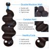 Body Wave Human Hair Bundles 26 28 30 Inch 3 Bundles Human Hair 100% Unprocessed Brazilian Virgin Hair Body Wave Bundles Human Hair Extensions for Women Natural Color view 3