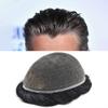 Mens Toupee Wigs Hair System for Men All French Lace Hair Piece Replacement Mens Hair Unit Natural Hairline Toupee for Men (8''X10'', 1B30 Off Black+30% Gray-120% Med-light to Medium Density) view 1