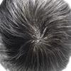Mens Toupee Wigs Hair System for Men All French Lace Hair Piece Replacement Mens Hair Unit Natural Hairline Toupee for Men (8''X10'', 1B30 Off Black+30% Gray-120% Med-light to Medium Density) view 3