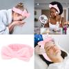 CIEHER 8 Pcs Pink Spa Headbands for Women's Bachelorette Party Favors - Microfiber Makeup Headbands for Girls' Birthday Skincare view 3