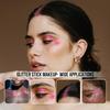 Brzeaf Christmas Pink Glitter Makeup, Not Greasy & Long Lasting, Chunky Glitter for Face/Body/Hair/Eyes/Lip, Singer Concert Music Rave Festival, Glitter Stick Makeup & Face Glitter Gel for Women Men view 2