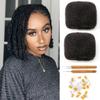 Afro Kinkys Bulk Human Hair for Dreadlock Extensions 8 Inches 30 Gram Natural Black Loc Repair Afro Kinky Braiding Human Hair for Locs (8 Inch 2 Bundles/Package) view 1