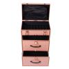 BeiseYu Rolling Makeup Case, Large Cosmetic Trolley with Locks and Universal Wheels, Multi-functional Aluminum Cosmetic Case with Dividers, for Make Up Hairstylists Nail Tech view 3