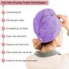 AROLIX Hair Wrap Towel Hair-Drying Bathrobe Magic Hair Towel Super Quick-Drying Cotton for Women (Purpule) view 2