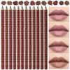 12 Pcs Colors Lip Liner Lipstick Pencils Set Pack for Shaping & Sculpting Lips,Natural Maroon Dark Red Nude Beige Chocolate Brown Plum Matte Pigmented Lipliners Crayon Lipstick view 1