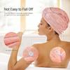 AROLIX Hair Wrap Towel Hair-Drying Bathrobe Magic Hair Towel Super Quick-Drying Cotton for Women (Pink) view 3