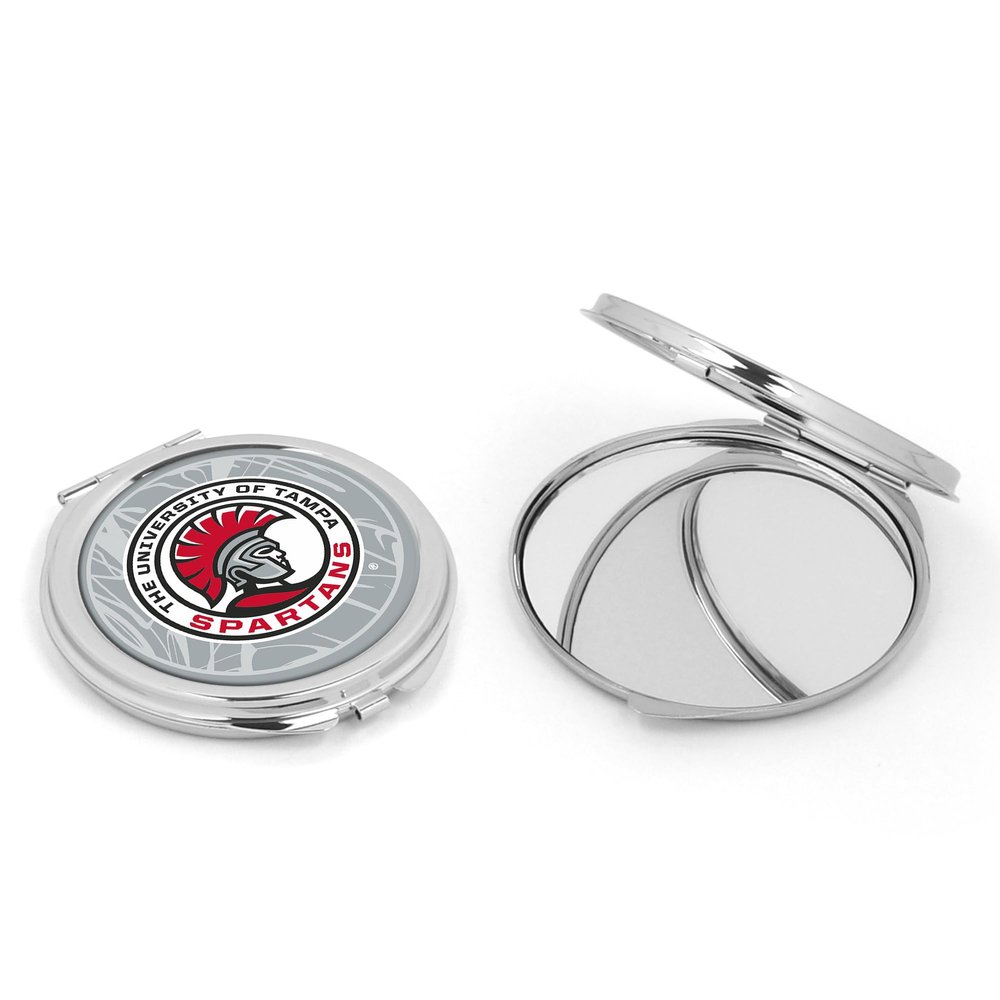 greeklife.store University of Tampa Compact Cosmetic Double Makeup Pocket Round Portable Mirror (University of Tampa 10)