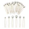 18 Pieces Wedding Pearl Hair Pins U Shape BarretteWedding Vintage Pearl Rhinestone Hair Pins Accessorie for Brides Bridesmaid Women(gold) view 1