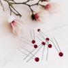 20 Pieces Wedding Pearl Hair Pins U Shape BarretteWedding Vintage Pearl Rhinestone Hair Pins Accessorie for Brides Bridesmaid Women(red) view 4