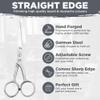 WAJEES Mustache & Beard Scissors for Men  Stainless Steel Grooming Kit with Comb & Travel Case  Sharp Facial Hair Trimming Tool for Mustache, Beard, Nose & Eyebrows view 3