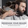 WAJEES Mustache & Beard Scissors for Men  Stainless Steel Grooming Kit with Comb & Travel Case  Sharp Facial Hair Trimming Tool for Mustache, Beard, Nose & Eyebrows view 4