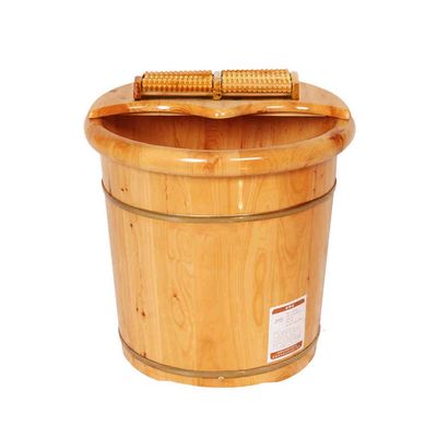 Pedicure Foot Soak FootbathCedar Solid Wood Foot Bath Barrel, Foot Tub for Soaking Feet Massager Smooth and Delicate Pedicure Barrels with Lid Foot Spa Household Wash Ba