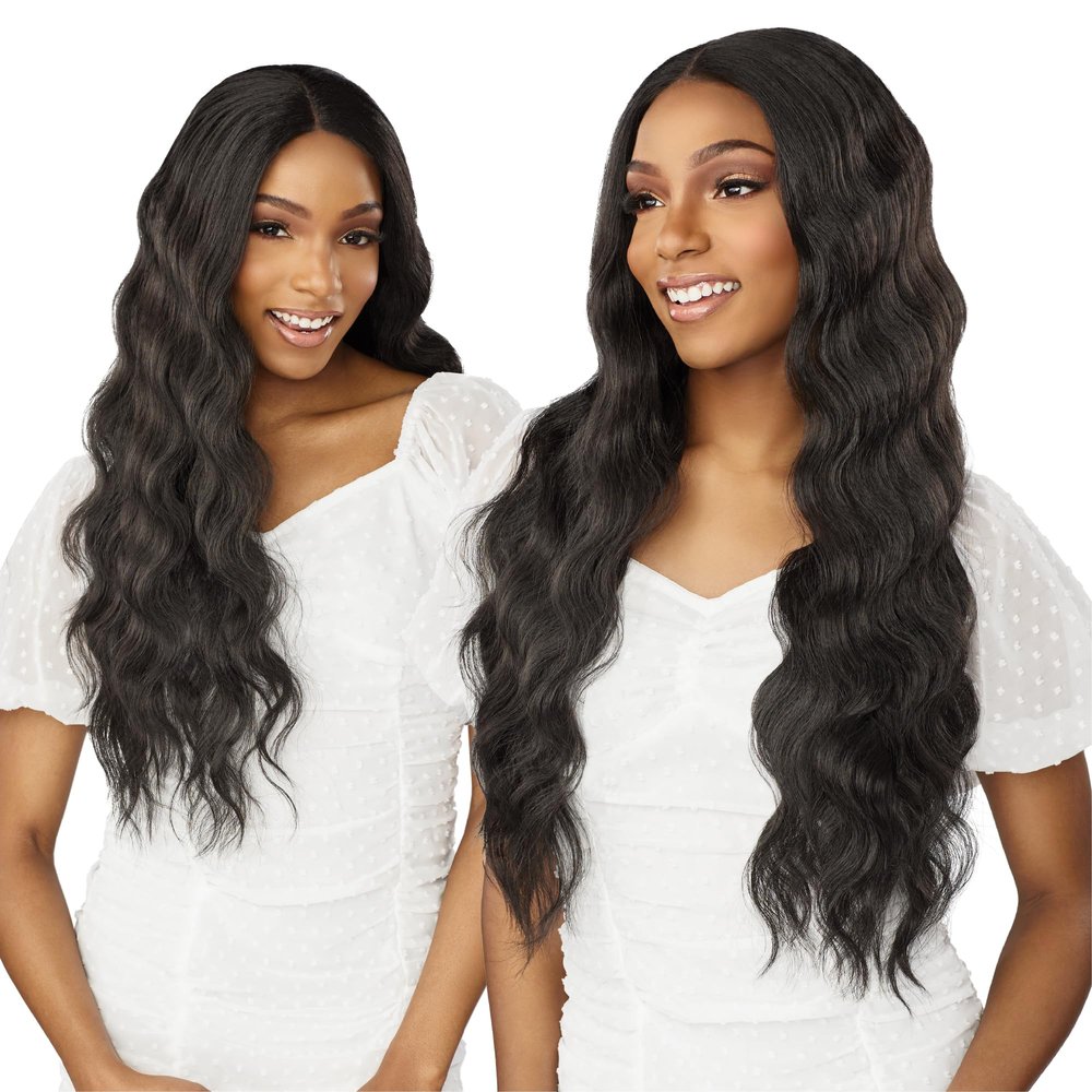 Sensationnel Dashly Lace Front Wig - Unit 35 Hand Tied Laceparting Ear to Ear Synthetic (1B OFFBLACK)