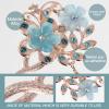 Beavorty Japanese Accessories Metal Hair Clips Earrings for Wedding Hair Styling Pin for Women Chinese Hairpin Handmade Hair Pin Steamed Stuffed Bun Hair Fork Clockwork Dense Blue Miss Opal view 3