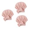 Beavorty 3pcs Coral Fleece Hair Drying Cap Quick Dry Microfiber Shower Cap for Fast Water Absorption for Makeup Bathing and Travel Soft and Comfortable Design view 1