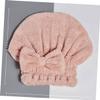 Beavorty 3pcs Coral Fleece Hair Drying Cap Quick Dry Microfiber Shower Cap for Fast Water Absorption for Makeup Bathing and Travel Soft and Comfortable Design view 4