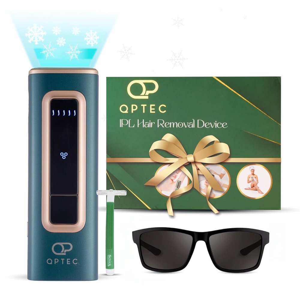 QPTEC IPL Hair Removal Device for Women and Men, Home Use for Face, Legs, Arms, Bikini Line, Whole Body Treatment With 5 Gear Level, Pulsed Light Technology, Unlimited Flashes