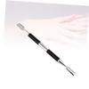 Beavorty Stainless Steel Double-Head Dead Skin Fork Non-Slip Matte Handle Professional Cuticle Remover Tool for Manicure and Pedicure Nail Care Instrument Black view 3