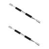 Beavorty 2pcs Stainless Steel Dual- Cuticle Tool Non- Matte Handle for Nail Care Professional Dead Skin Push and Remover for Home and Salon Use Black view 1
