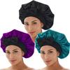 3 Pcs Silk Bonnet for Sleeping, Hair Bonnets with Tie Band Satin Bonnet for Women Night Sleep Caps Natural Curly Hair (Set_A) view 1