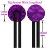 3 Pcs Silk Bonnet for Sleeping, Hair Bonnets with Tie Band Satin Bonnet for Women Night Sleep Caps Natural Curly Hair (Set_A) view 2