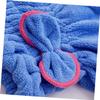 FRCOLOR 2pcs Bowknot Hair Drying Cap Fast Drying Coral Fleece Shower Cap Elastic Design for Daily Use Gym and Travel Random Side Knot Colors view 3
