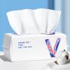 vuacepe Face Towels Disposable Cotton Facial Towels, 100 Count Biodegradable Soft Dry Facial Tissue, Drying Tissue for Skin Care, Makeup Remover, Disposable Face Cloths for Washing view 1