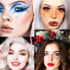 Christmas Body Glitter Gel SUPGIFT 4 Colors 8.5oz Holographic Chunky Mermaid Iridescent Laser Liquid Star Flower Leaf Sequins for Makeup Face Eyeshadow Hair with Spoon view 2