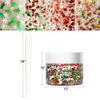 Christmas Body Glitter Gel SUPGIFT 4 Colors 8.5oz Holographic Chunky Mermaid Iridescent Laser Liquid Star Flower Leaf Sequins for Makeup Face Eyeshadow Hair with Spoon view 3