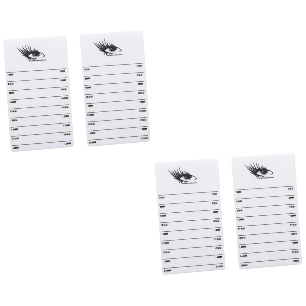 FRCOLOR 4pcs Acrylic Lash Display Boards for Eyelash Extensions Double Row Eyelash Organizer and Practical Lash Storage for Beauty Salon Supplies
