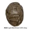 SINGA HAIR Toupee for Men - Natural Lace Front Hair Piece System, Replacement Hairpiece, Medium Light Brown Grey Hair Wig Unit, 8''X10'' #520, 120% Medium Light Density view 2