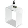 LFTYTUO Acrylic Anti-Skip Shower Bench, Clear Shower Stool for Inside Shower, Modern Shower Chair with Curved Seat & Water Leaking Hole 300LBS Weight Capacity view 1