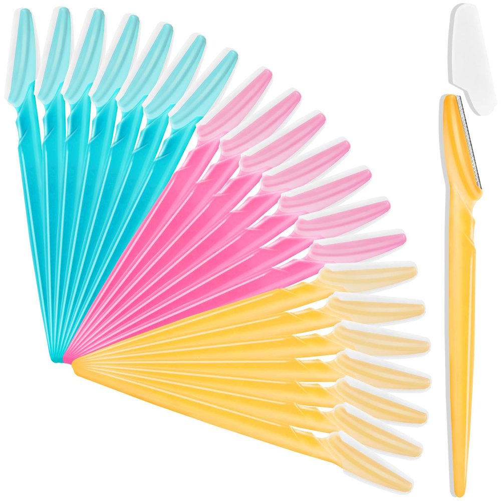 21 Pcs Eyebrow Razor Multipurpose Face Razors Eyebrow Trimmer Exfoliating Dermaplaning Tool Facial Shaver Eyebrow Shaper with Protective Cover for Women Men Use