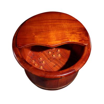 KIZMIQ Pedicure Foot Soak Foot Tub for Soaking Feet with CoverWood Pedicure Spa with Massage Foot Wash Basin for Soaking Tired and Sore Feet Footbath Bucket 25cm