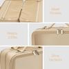 ETOILE - Large Twin Cosmetic Case Beige - Dual Compartment Cosmetic Beauty Organizer & Toiletry Case view 2