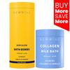 Anti Aging Bath Salt & Fizzing Bath Bombs Gift Set - Creamy Coconut Collagen Magnesium Epsom Salt Vitamin C Orange Turmeric Arnica Essential Oils view 2