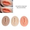 3 Pieces 3D Silicone Lips Elastic Semi permanent Soft Real Skin Feeling Fake Lips Tattooing Practice Lips with Tooth Shape Real Lip Structure Easy Handling view 2