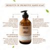 Lactosoapcillus Probiotic Powered Hand Soap - Naturally Refreshing - Peppermint & Eucalyptus - Natural & Vegan With Finest Skin-Loving Essential Oils, Natural Ingredients - Palm Oil Free (8 fl oz) view 2