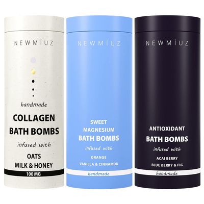 Detox and Moisturize Fizzing Bubble Bath Bombs Pack of 3 Perfect Selfcare Gift for Birthday Christmas or Stocking Stuffers
