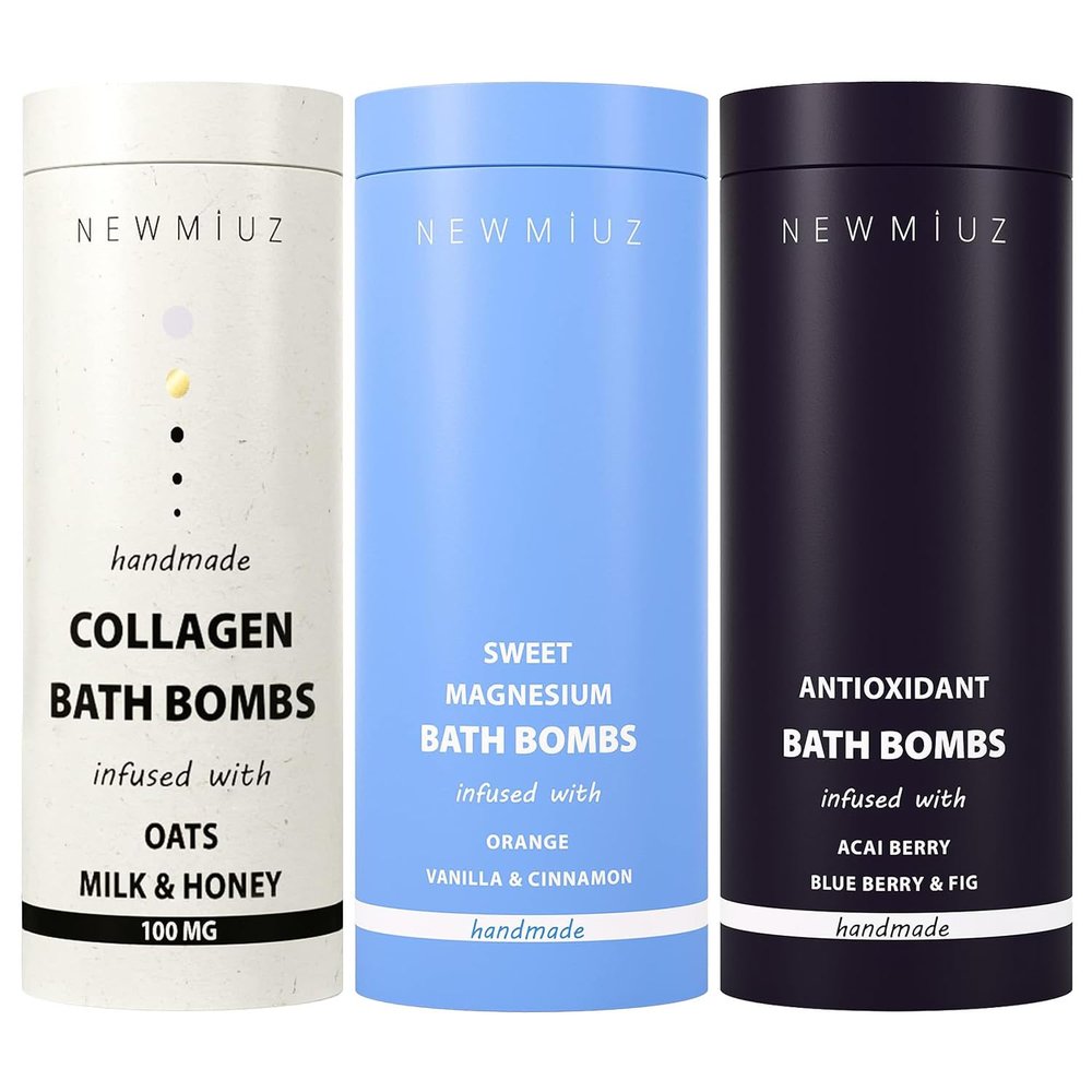 Detox and Moisturize Fizzing Bubble Bath Bombs Pack of 3 Perfect Selfcare Gift for Birthday Christmas or Stocking Stuffers