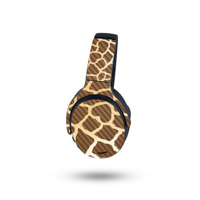 MightySkins Carbon Fiber Skin Compatible with Skullcandy Crusher ANC 2 - Giraffe | Protective, Durable Textured Carbon Fiber Finish | Easy to Apply, Remove, and Change Styles