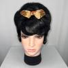 Retro Rockabilly Bandana Knotted Hair Bow on Alligator Clip for Women, Teens, Kids, Unisex - Handmade in USA (Brown, Cowboy Boots) view 3