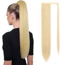 G Sullivan Wellness & Beauty Corp - Ponytail Human Hair Extension - Premium Luxury - Soft - Natural (28", #613)