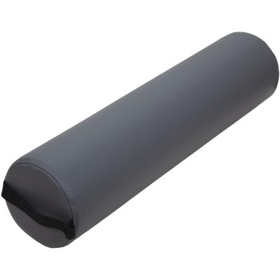 ForPro Full Round Bolster Pillow, Cool Grey, Oil and Stain-Resistant, for Massage and Yoga, 6 R x 26 L