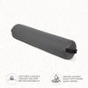 ForPro Full Round Bolster Pillow, Cool Grey, Oil and Stain-Resistant, for Massage and Yoga, 6 R x 26 L view 4