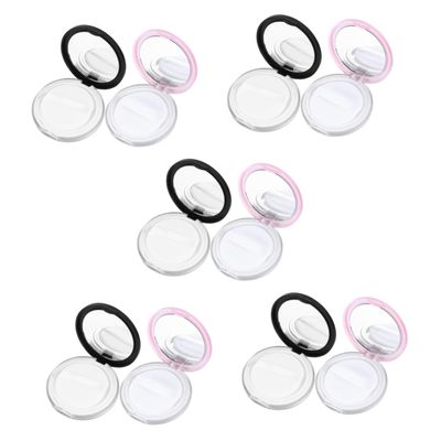 FOMIYES 10 Sets Portable Makeup Sponge Holder Reusable Case for Makeup Sponges Powder Box with Puff for Women